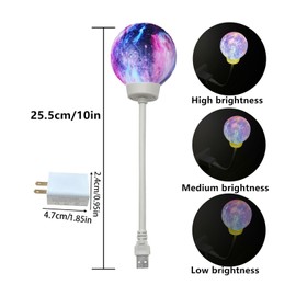 EMINGSKY Kids Night Light, Voice Control 3D Planet USB Plug in Bedroom Night Light, Dimmable Timer (Color)