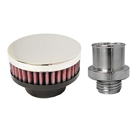 CFM Performance 1-0302-6 Baffled Billet Valve Cover Breather compatible with 2008-2015 Challenger R/T SRT8 SRT-8 5.7 6.1 6.4 (Chrome)