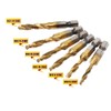AUTOTOOLHOME 6 Pack Titanium Combination Drill Tap Bit Set Screw