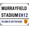 Inga Murrayfield Stadium Metal Football St Sign Retro Decor Plaque