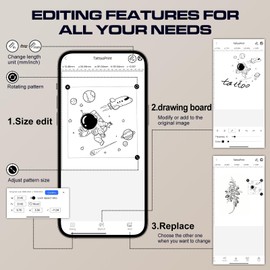 STIGMA P8008 Bluetooth Tattoo Stencil Printer with 10Pcs Transfer Paper Wireless Thermal Tattoo Copier Machine Mini Tattoo Printer 2500mAh for Tattooing Compatible with iOS,Android & PC MHT-P8008-US