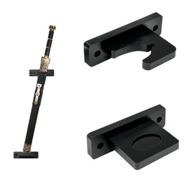 iLIZBay Vertical Katana Wall Mount Holder, Adjustable Samurai Sword Wall Hanger, Bamboo Slanted Display Rack for Wakizashi Ninja Tanto Spear Blade Collection, 1-slot