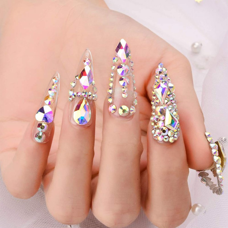 Nail Art Rhinestone Nail Art Rhinestone Kit 5 Boxes Multi