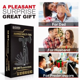 Burkey Multiherramienta Portatil Martillo Y Hacha 14 En 1 Con Funda