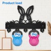 MAYJOYDIY Easter Rabbit Key Hangers for Wall Grass Bunny Wood