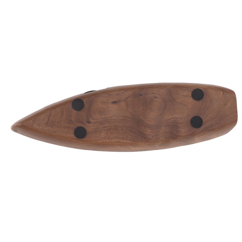 Boat Shape Coffee Tamper Holder Walnut Wood Coffee Distributor Holder