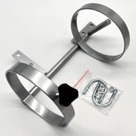 ResOne Oxygen Tank Holder for Wheelchair, Medical Oxygen Tank Bracket Holds 1 D/E Cylinder, Lightweight Design, Powder-Coated Finish, Universal Fit w/Mounting U-Bolts, Wheelchair Oxygen Tank Holder