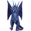 Ruth Thompson Fantasy Blue Check Mate Dragon With Majestic Horns
