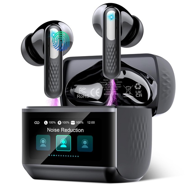 Wireless Earbuds, Bluetooth 5.4 Headphones In Ear with Multifunctional Touchscreen,