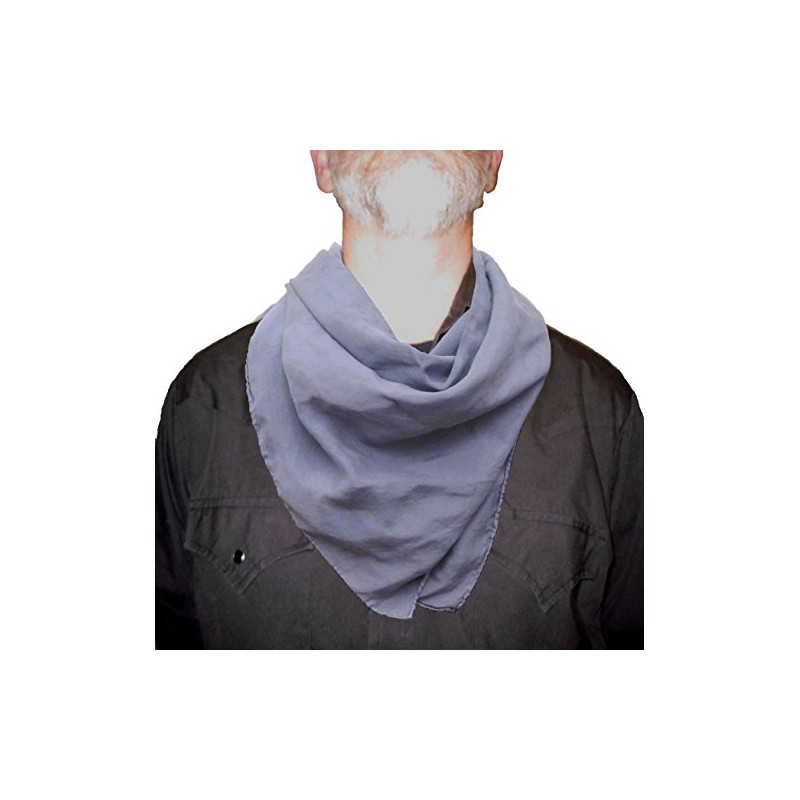 Wyoming Traders Solid Silk Wild Rag Scarf - Slate Blue