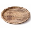 PARENCE. Vassoio Rotondo Design Effetto Legno 24 x 2 cm