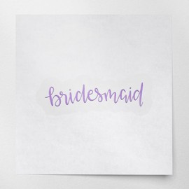 Decal Stickers of Bridesmaid (Lavender Purple) (Set of 2) Luxury Weatherproof Decal Stickers for Laptop Desktop Smartphone Car Dirt Bike Wall Room Mason Jar Bathtub Door- BICVER1c71493LA0124