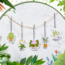 Dansib 15 Pcs Car Hanging Plants Air Freshener Funny Plant Car Accessories Mirror Car Fresheners Cute Scented Hanging Car Decoration Ornaments for Women Men Auto Home Bathroom Closets
