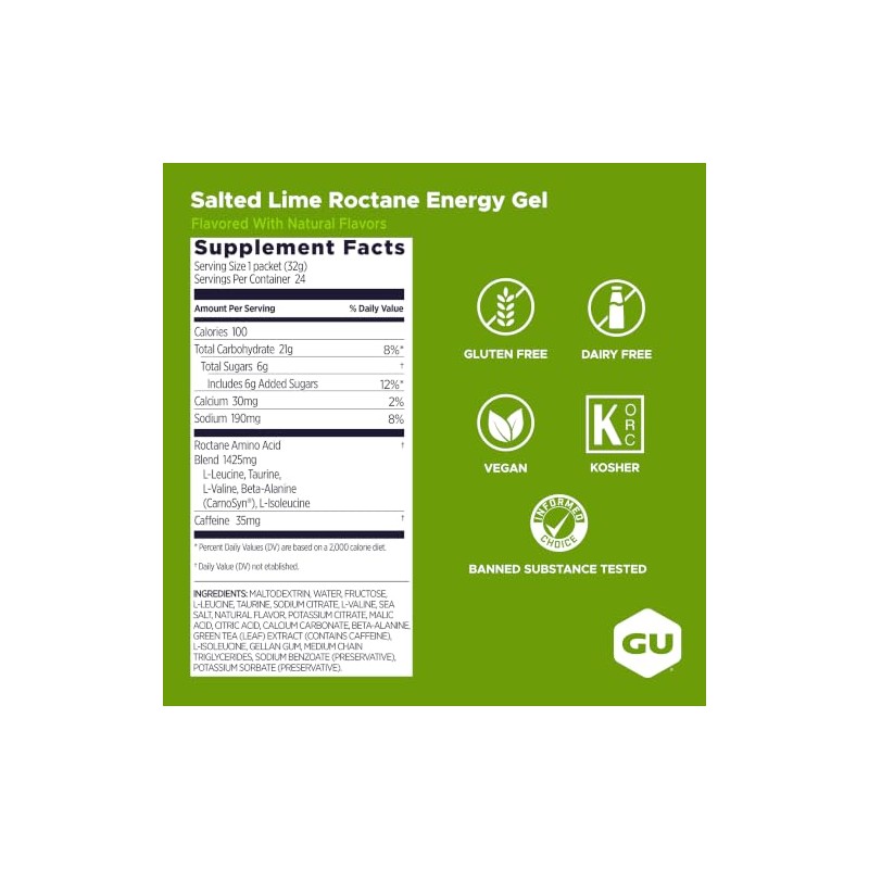 Gel Energetico Roctane Caja Con 24 Salted Lime De 768