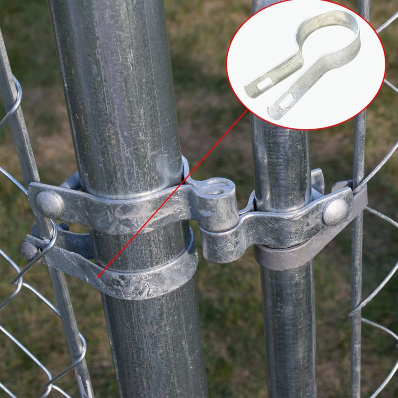 Aiwaiufu 10 Pcs Chain Link Fence Tension Band, Tension Bands