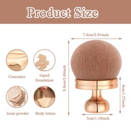Tanning Brush for Body,Body Makeup Brush for Leg&Bronzer Sunscreen Applicator,Extra Large Oval Self-Tanning Applicator with 1 Dual Head brush,Kabuki Brushs,Foundation Blusher Brushs