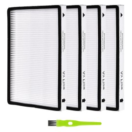 4 Pack 86889 HEPA Media Filter Replacement for Sears Kenmore EF-1, 86889, 20-86889, 40324, 53295, KC38KCEN1000 Canister and Upright Vacuum Cleaner, Also For Panasonic Part MC-V199H