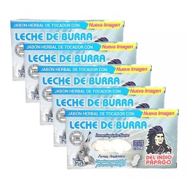 Del Indio Papago Jabón Facial Leche De Burra Del Indio Papago 125g Pack De 5