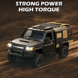 Kodbiby RC Crawler, 1/12 LC79 RC Rock Truck, MN-82S New Upgrades Land Cruiser Remote Control Pickup Off Road RTR 2.4GHz Remote Control Rock Crawler Car with Controllable Headlights DIY Customization