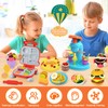 3-in-1 24 Cans Playdough Set for Toddlers Kids, Play Kitchen
