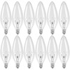 COLWATT 12-Pack E12 Candle Light Bulbs 25W Warm White 2500K,