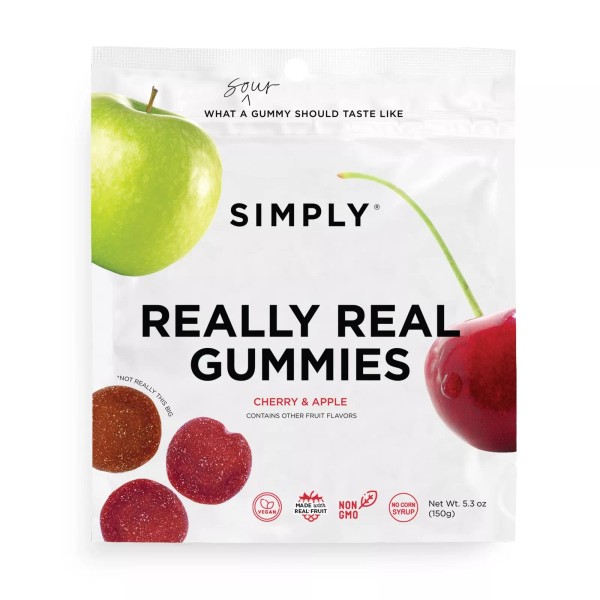 Simply Gum Bites Fruit Sour Apple Cherry 5.3 oz (Pack