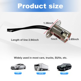 Augeny 2PCS Car Light Bulb Socket, BAY15D LED Bulb Light Lamp Socket Adapter, 1157 Light Bulb Socket Holder with Wire Connector, Automotive LED Bulb Socket for Car Truck (Short Bracket)