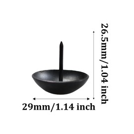 Runseaway 20PCS 1-1/5" Upholstery Tacks, Decorative Round Head Furniture Nails Pins, 30×25mm Thumb Pushpins for Upholstered Furniture, Cork Boards, DIY Projects - Black