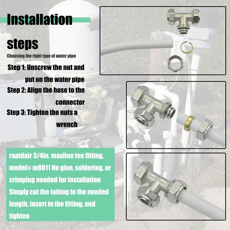 (4 PACK) 3/4" For RapidAir MaxLINE Kit M7500 Compressed Air