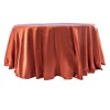 Pack of 1, Satin 120" Round Tablecloth - Rust for