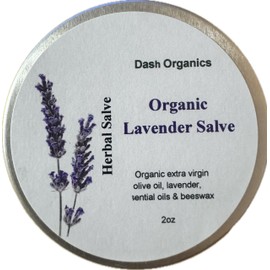 Organic Herbal Salve | 2oz | Lavender Scented | Made with Organic Extra Virgin Olive Oil (Lavender Oil Salve)