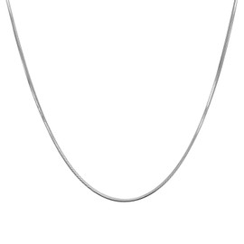 FuYuland Men's Silver Snake Chain Necklace, Slim, 0.08 inch (2 mm), Stainless Steel, Hypoallergenic, Length: 19.7/21.7/23.6 inches (50/55/60 cm), Simple, Stylish, Basic, Unisex, Layered, Classic Chain