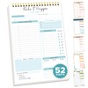 Decorably 52 Sheets Blue Undated Make It Happen Notepad -