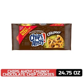 Chips Ahoy! Chunky Chocolate Chip Cookies, Party Size, 24.75 oz
