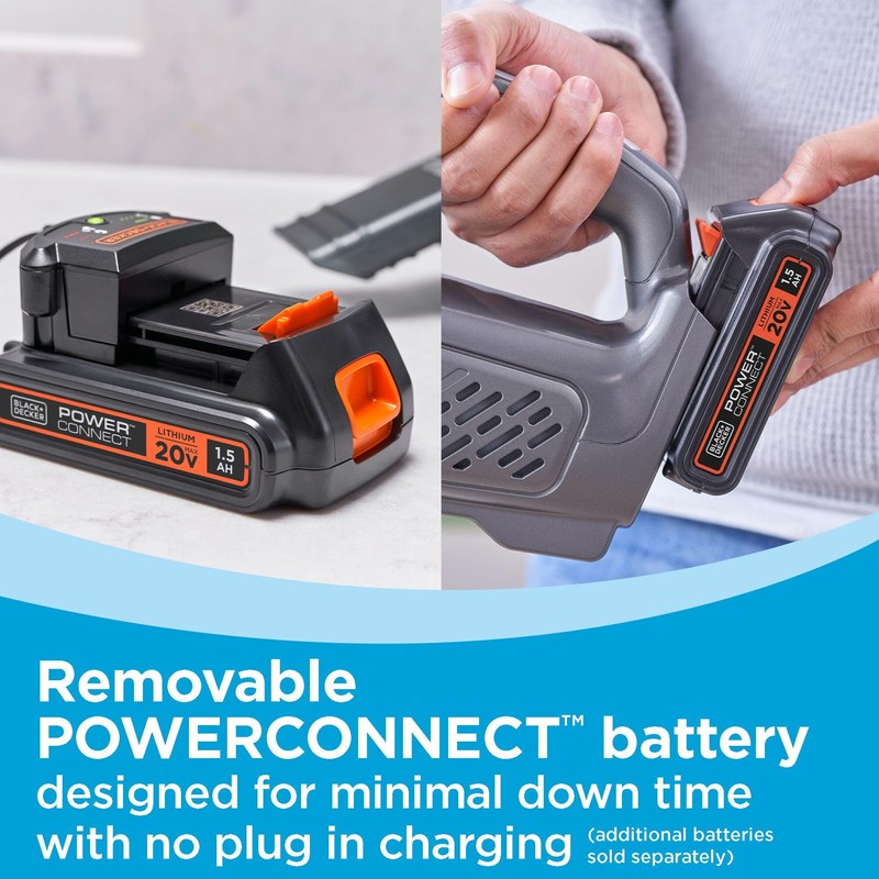 BLACK+DECKER 20V MAX POWERCONNECT Handheld Vacuum, Cordless, Battery Not Included,
