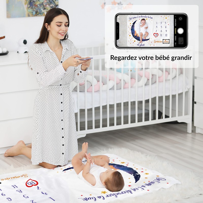 Milestone Blanket Moon French (Moon)