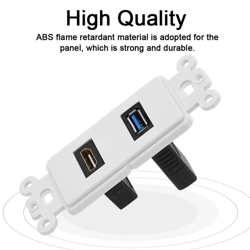 USB HDMI Wall Socket Plate, HDMI USB 3.0 2 in