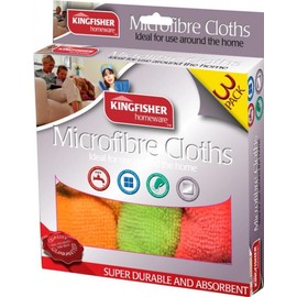 Kingfisher Microfibre Cloths 3pk (MICRO3P)