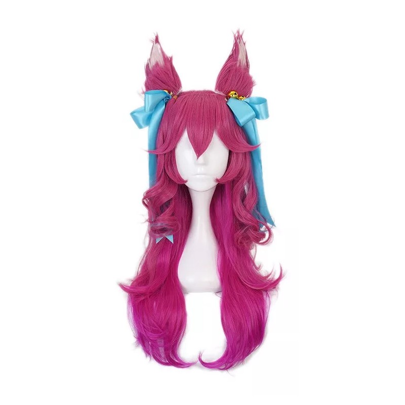 C&Q Peluca De Cosplay Lol Spirit Blossom Ahri Con Oreja