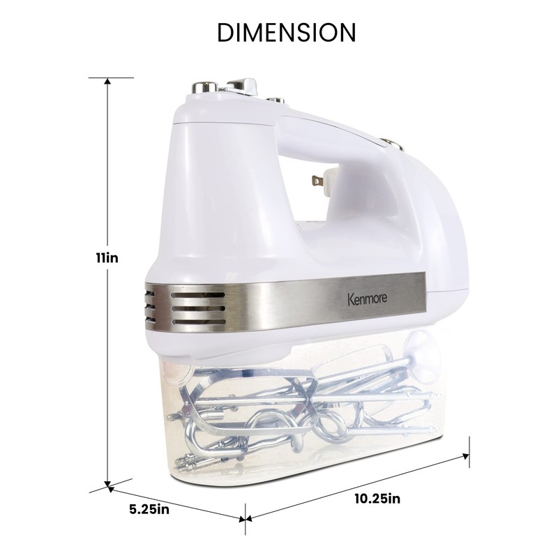 Kenmore Hand Mixer – 5 Speed Handheld Blender, Electric Egg