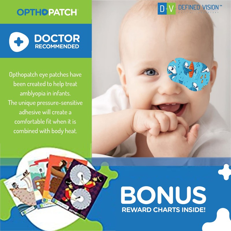 Opthopatch Eye Patches for Infants - Extra Sensitive Adhesive -