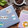 50 Pcs Coffee Stickers, Coffee Aesthetic Sticker Pack, Waterproof Vinyl