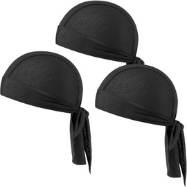 GXCROR Bandana Cap, Sports Headscarf, Headwear, Breathable for Men and Women, for Running, Cycling and Outdoor Activities, 3 x black, Unit size