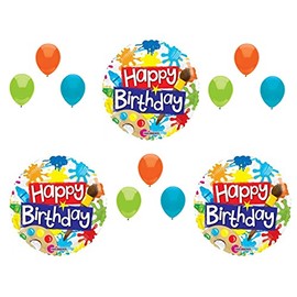 ART PAINTING Birthday Balloons Decoration Supplies Party Brush splatter Artist