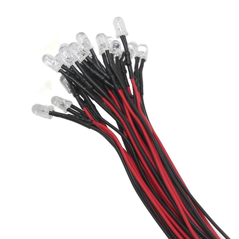 KeeYees 20 x 5 mm LEDs with 20 cm Cable