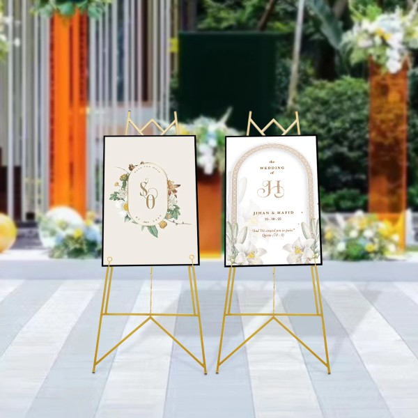 Unbranded 2Pcs Easel Stands Steel Poster Easel Easel Tripod Wedding