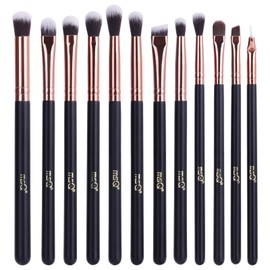 MSQ Makeup Brushes 12pcs Eye Shadow Brush Set Makeup Brush Set Eyeshadow Brushes Makeup Brushes Concealer Brushes Eyeliner Brush Blow Brushes Super Soft Makeup Brushes Luxury Makeup Tools (Rose Gold)