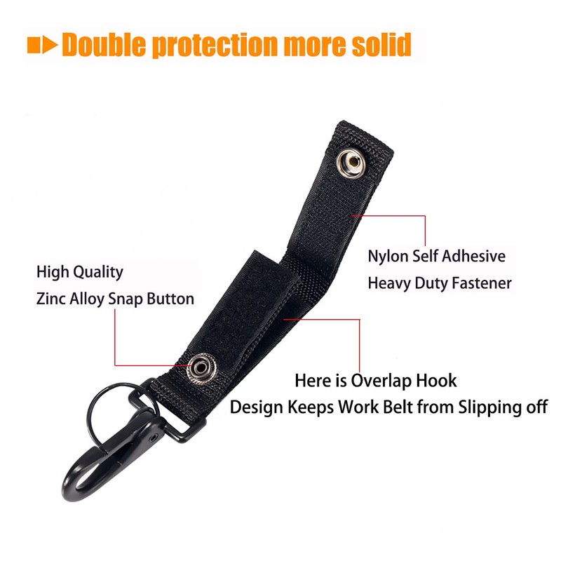 Nylon Belt Keepers with Key Holder,(4+1) Pack,Police Military Equipment Accessories,