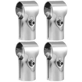 Bonsicoky 4 Pack End Rail T Clamps 1-1/4 Inch - Stainless Steel Chain Link Fence Pipe Clamp - Fence Pipe T Clamps for 1-1/4" OD Pipe - Bolts and Nuts Included