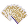 Sticko Alphabet Stickers, Regular X-Large, Gold Glitter Futura